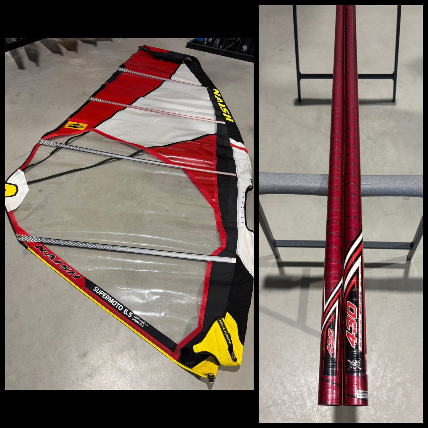 Naish Supermoto 6.5 + Naish 430 RDM C90