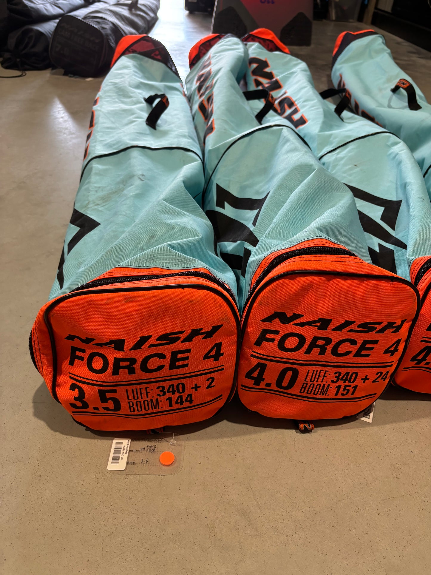 Complete set Naish Force 4 2025 / 3.5 - 4.0 - 4.5 - 5.0