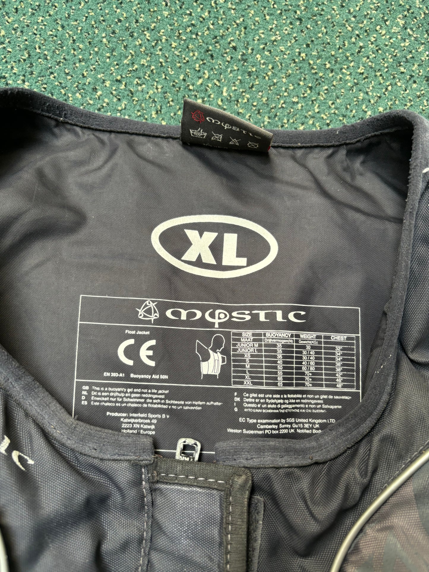 Mystic Drijfvest maat XL