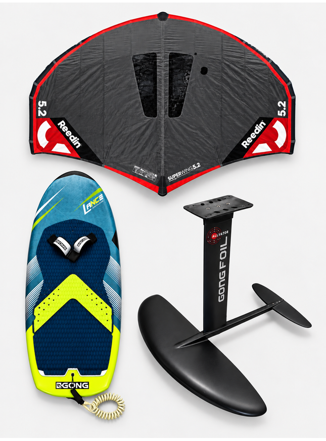 Gong Lance 5’8 - 130L + Gong Allvator 2000 Foil + Reedin Superwing 5.2