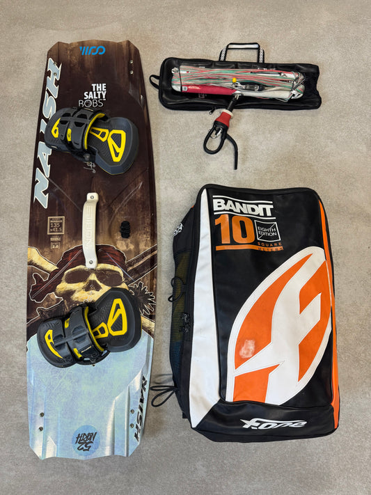 F-One Bandit 10m + Naish Monarch 135x41.5 + F-One Bar