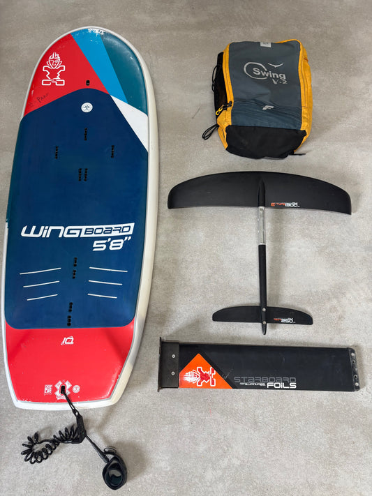Complete Wingfoil set | Starboard Wingboard 5’8 + Starboard Foil + F-One Swing 5m