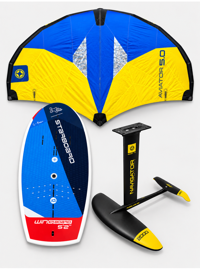 Starboard Wingboard 5’2 Lite Tech - 90L + Unifiber Navigator 1300 Foil + Unifiber Aviator V2 5.0