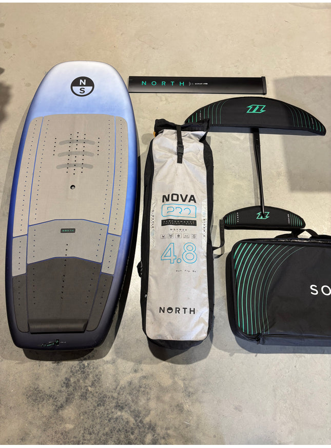 North Seek 2025 5’3 - 88L + North Sonar 1350 Foil + North Nova PRO 4.8
