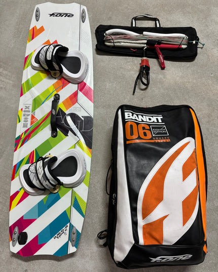 (Gereserveerd) F-One Bandit 6m + F-One Acid 130x39 + F-One Bar