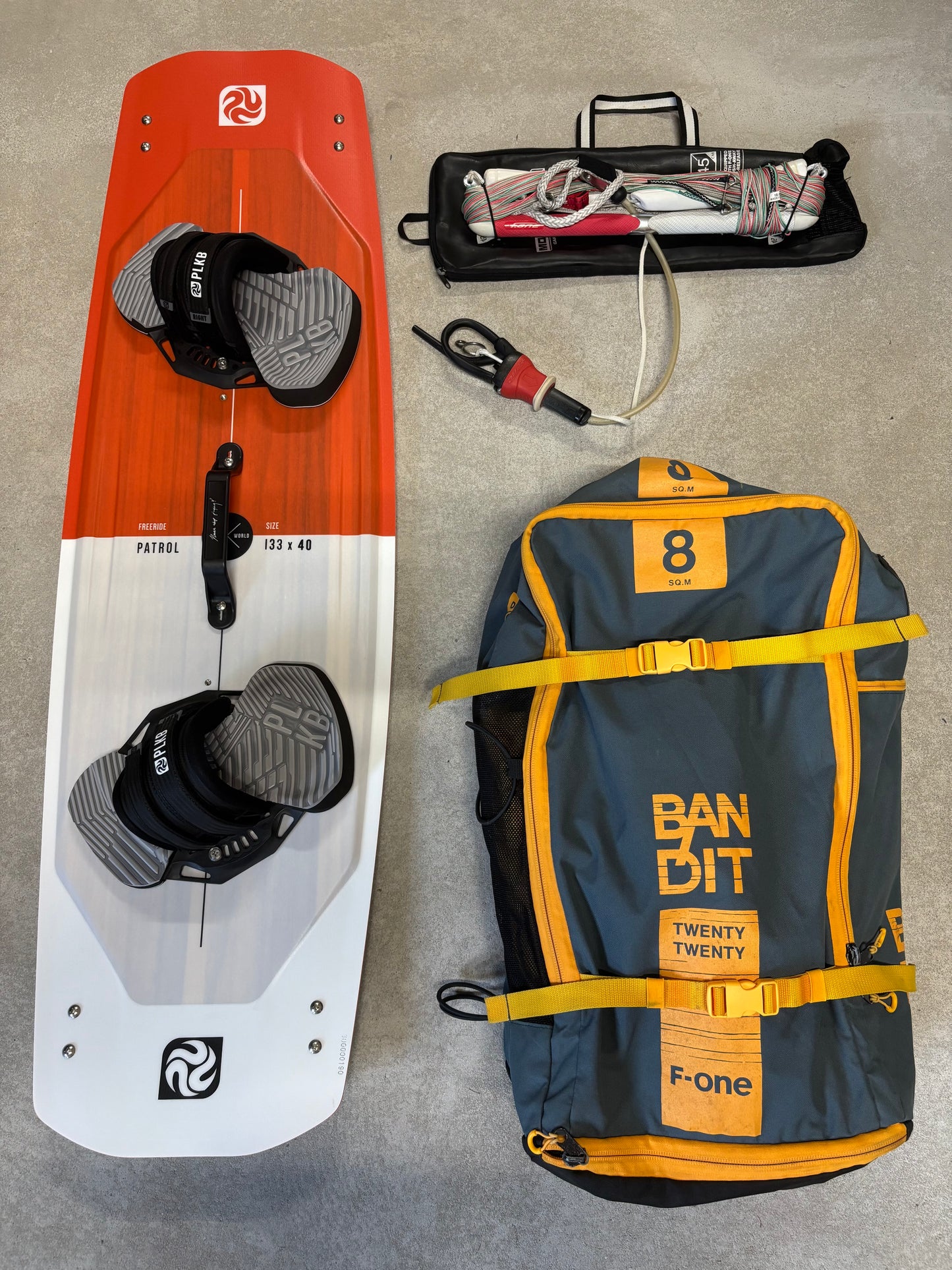 F-One Bandit 8m + PLKB Patrol 133x40 + F-One Bar