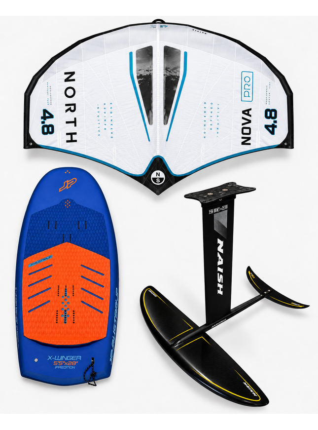 JP X-Winger IPR 5’5 - 105L + Naish Jet HA 1400 Foil + North Nova PRO 4.8