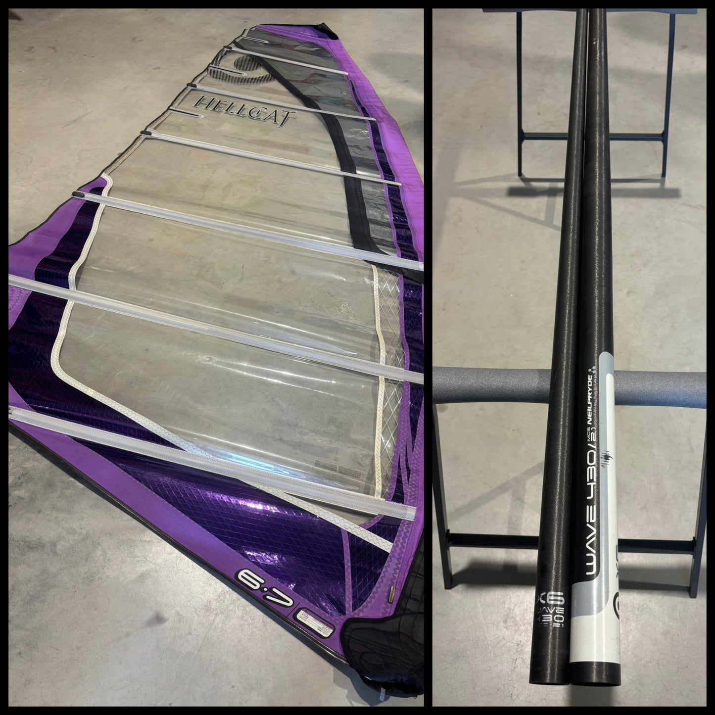 Neilpryde Hellcat 6.7 + Neilpryde X6 Mast 430 SDM C80