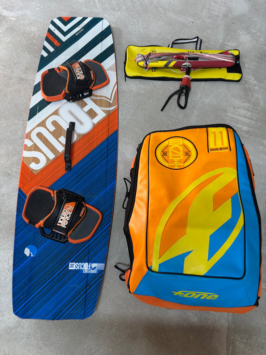 F-One Bandit 11m + Liquid Force Focus 138x41.5 + F-One Bar
