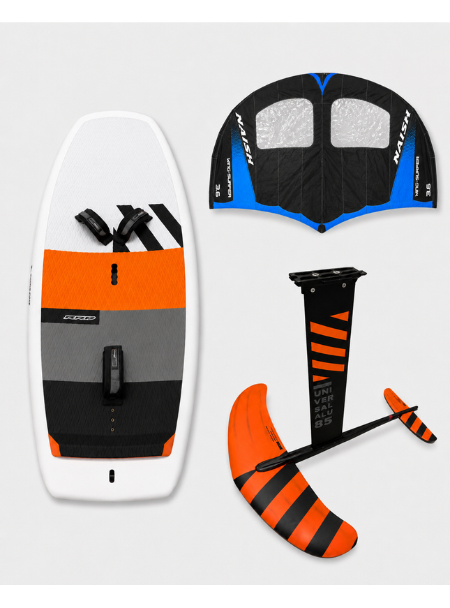 RRD Beluga LTE 165 90L + RRD Universal 1500 Foil + Naish Wingsurfer 3.6m